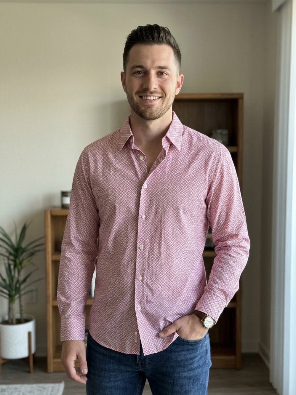 Urban Collection Slim Fit Long Sleeve Button Down Sz Xl